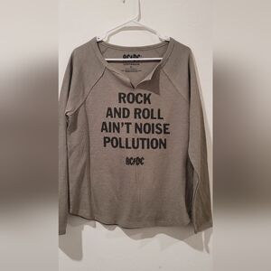 Lucky Brand Green Rock-Inspired Crew Neck Sweater